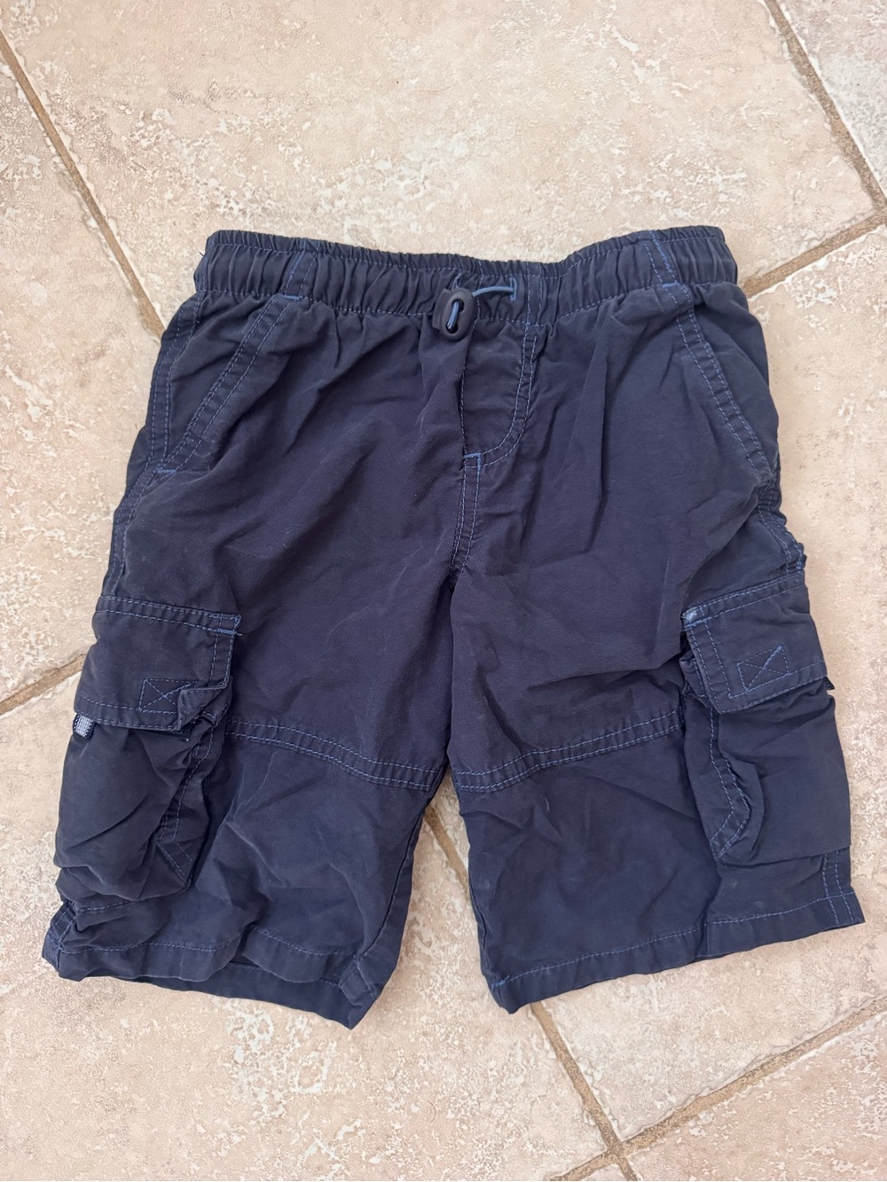 Kids Navy Cargo Shorts